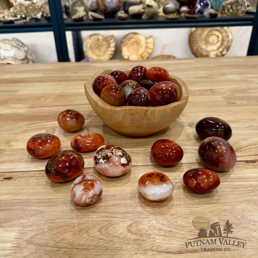 Polished Carnelian Stones (1 lb) Tumbled Stone
