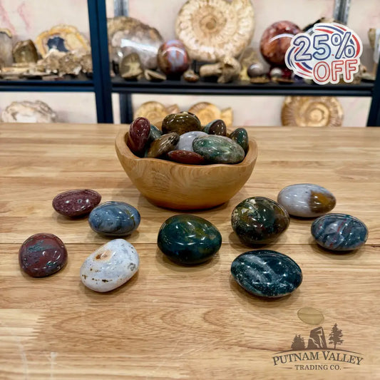 Polished Ocean Jasper Stones (1 lb) Tumbled Stone