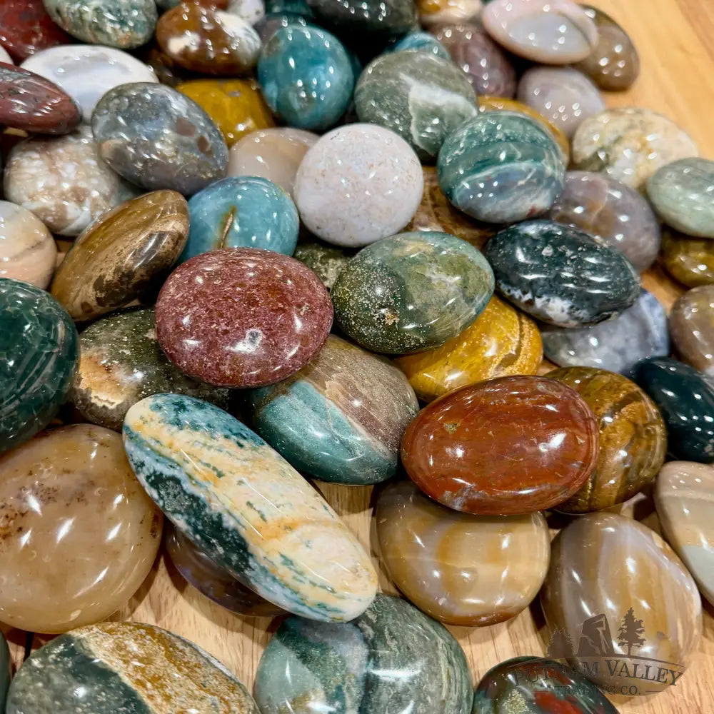 Polished Ocean Jasper Stones (1 lb) Tumbled Stone