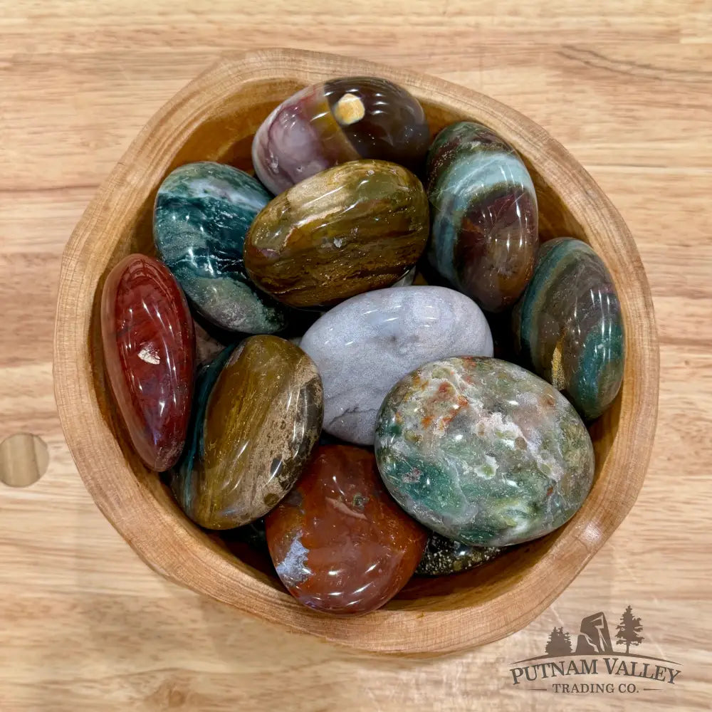 Polished Ocean Jasper Stones (1 lb) Tumbled Stone