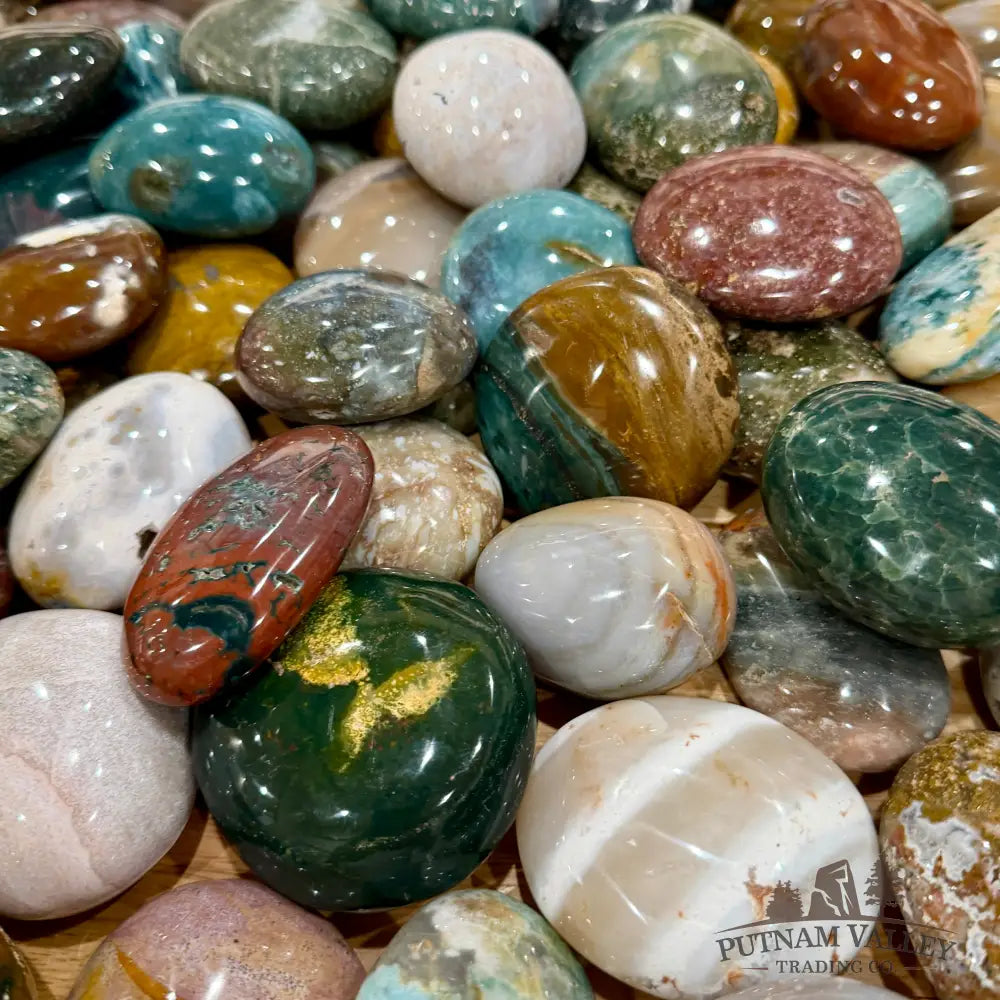 Polished Ocean Jasper Stones (1 lb) Tumbled Stone