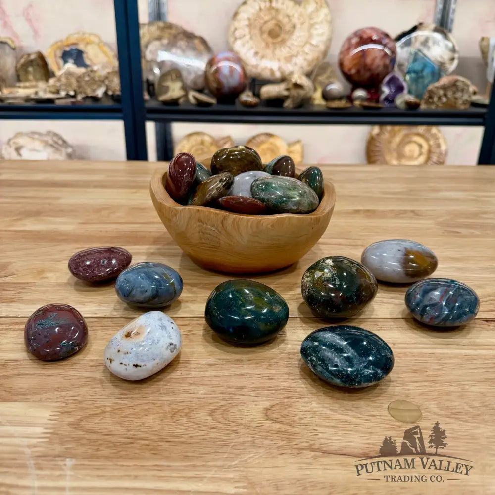 Polished Ocean Jasper Stones (1 lb) Tumbled Stone