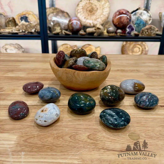 Polished Ocean Jasper Stones (1 lb) Tumbled Stone