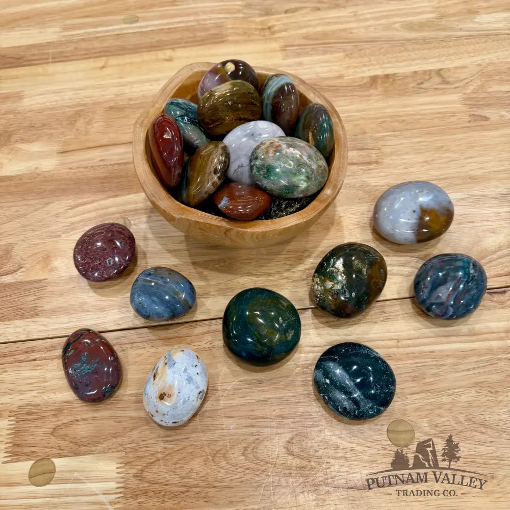 Polished Ocean Jasper Stones (1 lb) Tumbled Stone