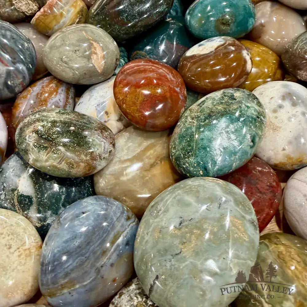 Polished Ocean Jasper Stones (1 lb) Tumbled Stone