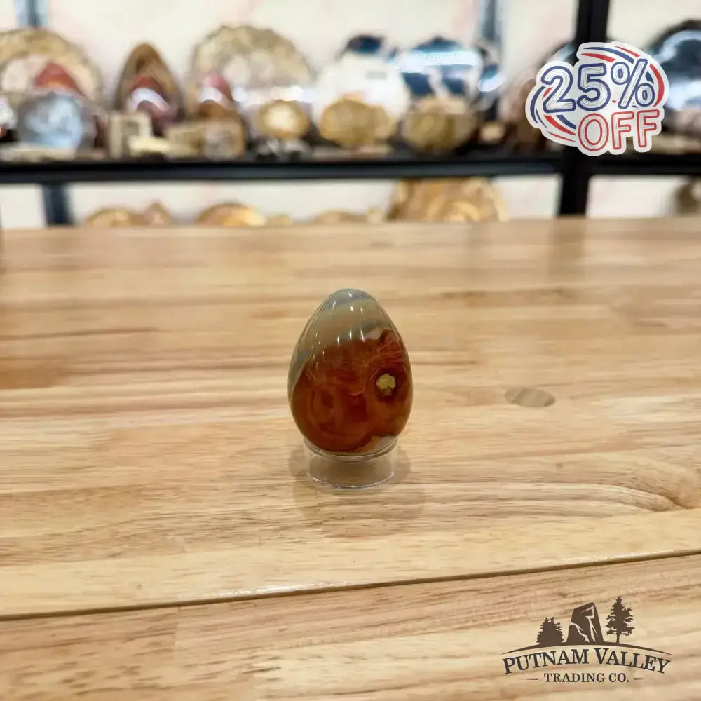 Polychrome Jasper Egg Front View - Putnam Valley Trading