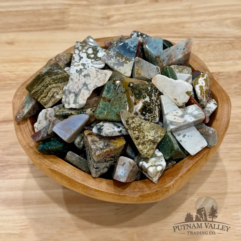 Premium Ocean Jasper Polished Freeforms (½ lb) - Tumbled Stone
