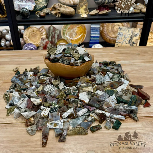 Premium Ocean Jasper Polished Freeforms (½ lb) - Tumbled Stone