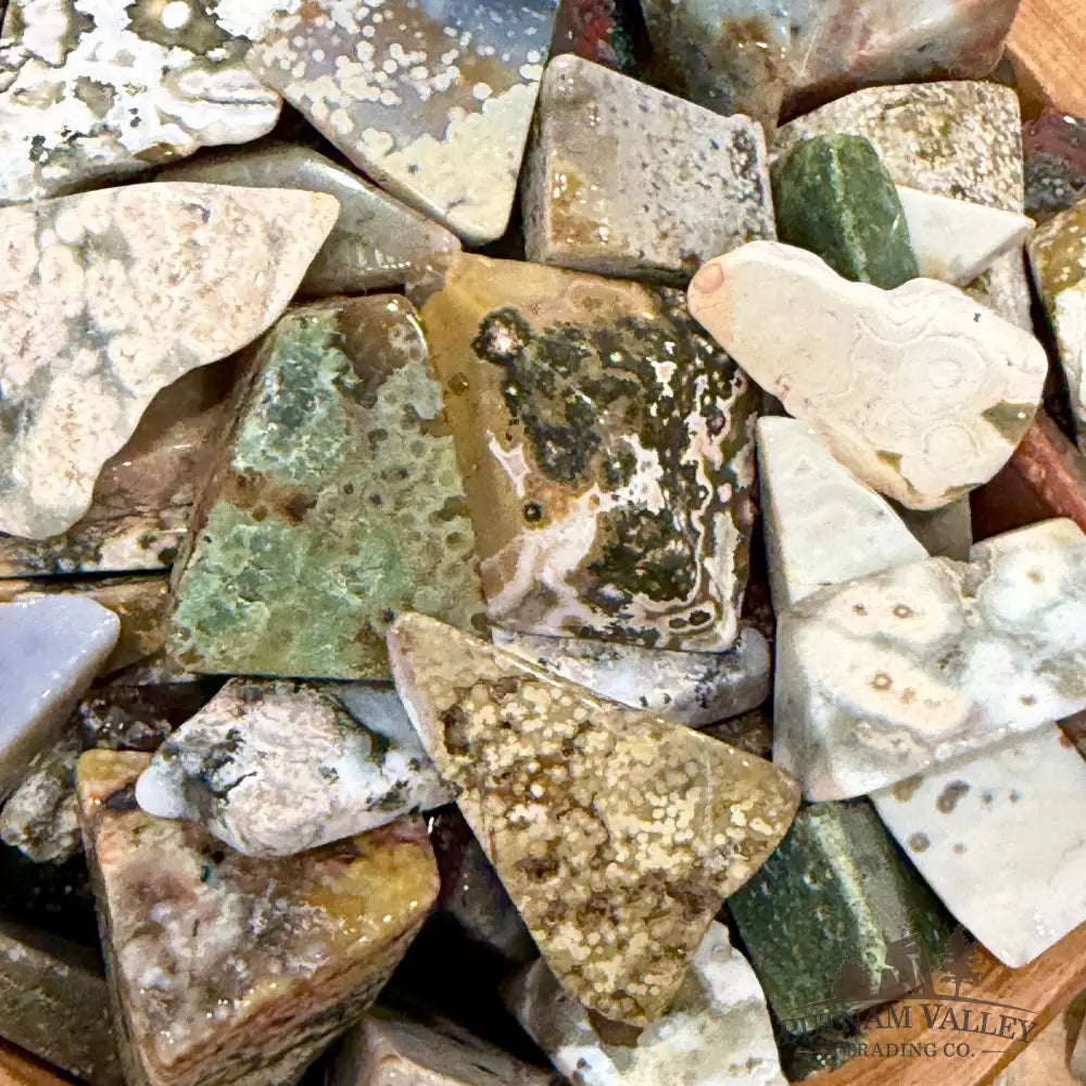 Premium Ocean Jasper Polished Freeforms (½ lb) - Tumbled Stone