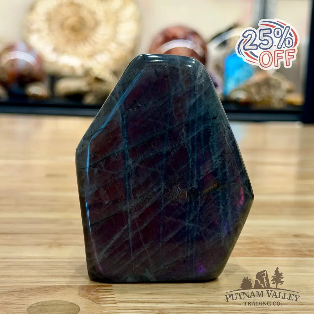 Purple Rainbow Labradorite Table Accent 3.7’’ - Sculpture