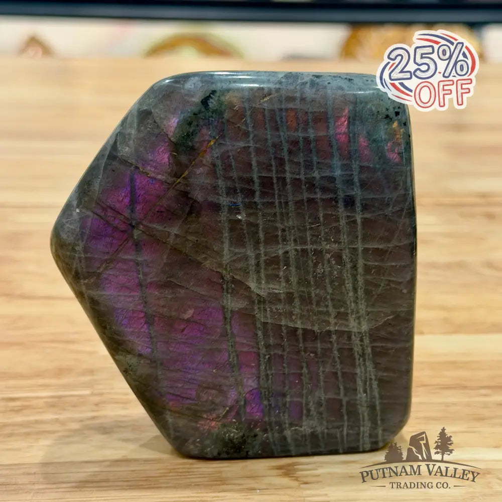 Purple Rainbow Labradorite Table Accent 4.1’’ - Sculpture