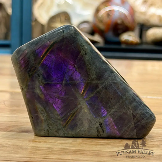 Purple Rainbow Labradorite Table Accent 4’’ - Sculpture