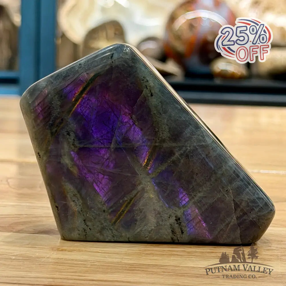 Purple Rainbow Labradorite Table Accent 4’’ - Sculpture