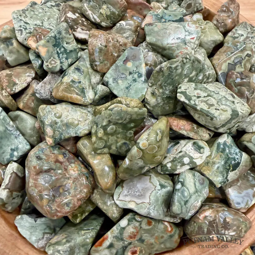Tumbled Rainforest Jasper (½ lb) | Freeform - Tumbled Stone