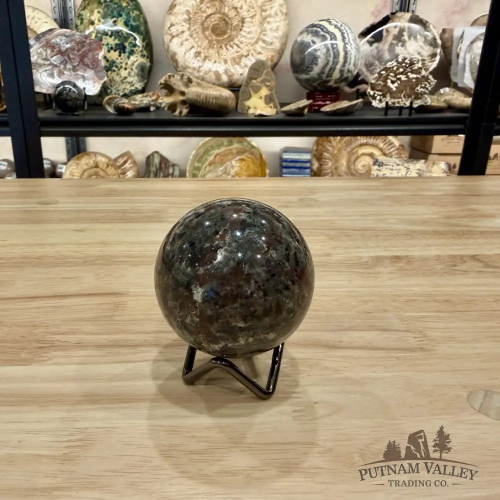 Rare Yooperlite + Hematite Sphere 2.56’’ - Sphere
