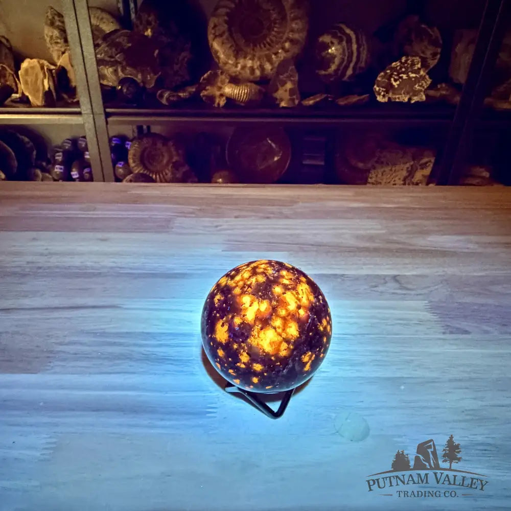 Rare Yooperlite + Hematite Sphere 2.85’’ - Sphere