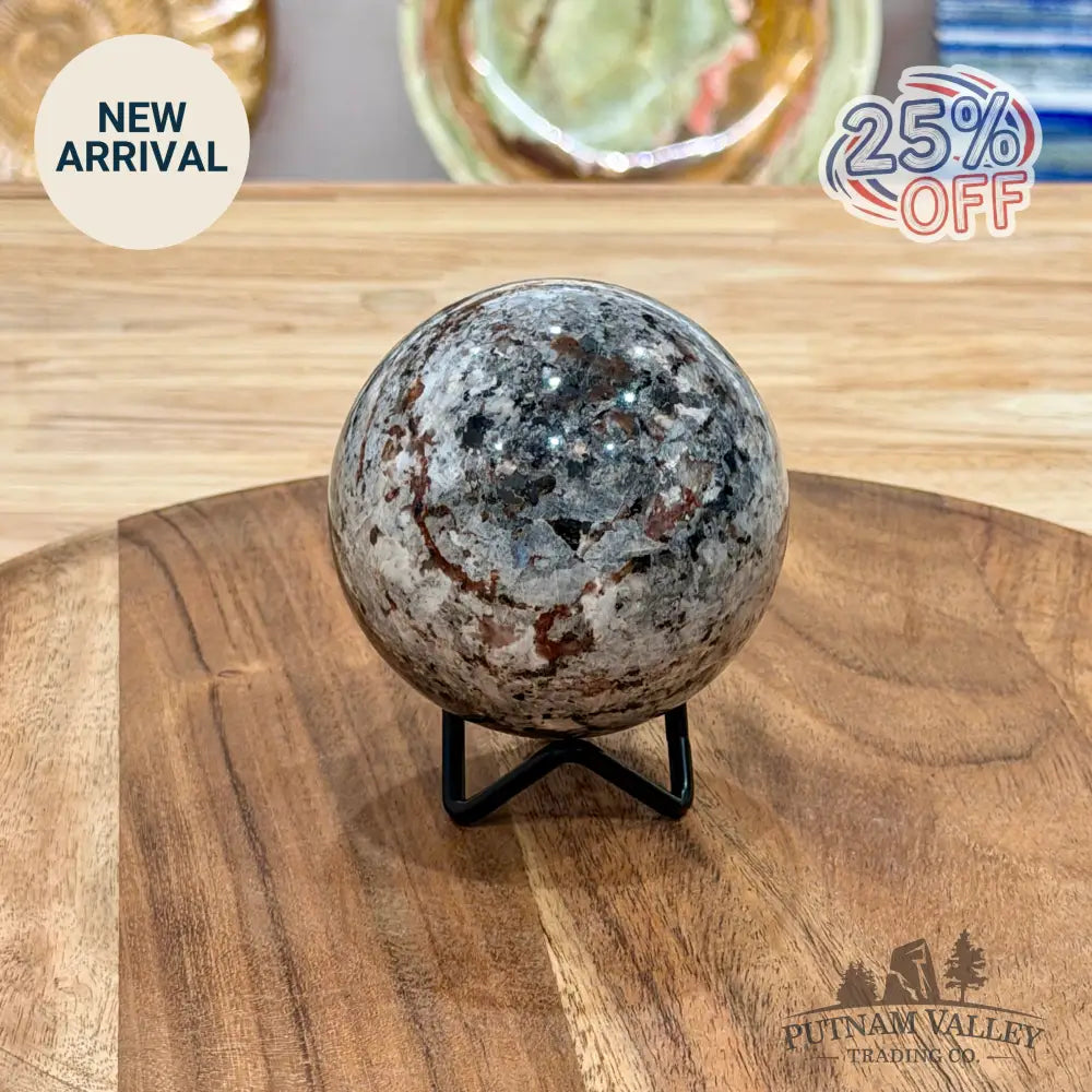 Rare Yooperlite + Hematite Sphere 3.05’’ - Sphere