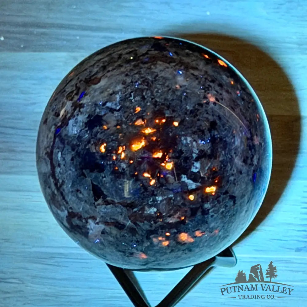 Rare Yooperlite + Hematite Sphere 3.05’’ - Sphere