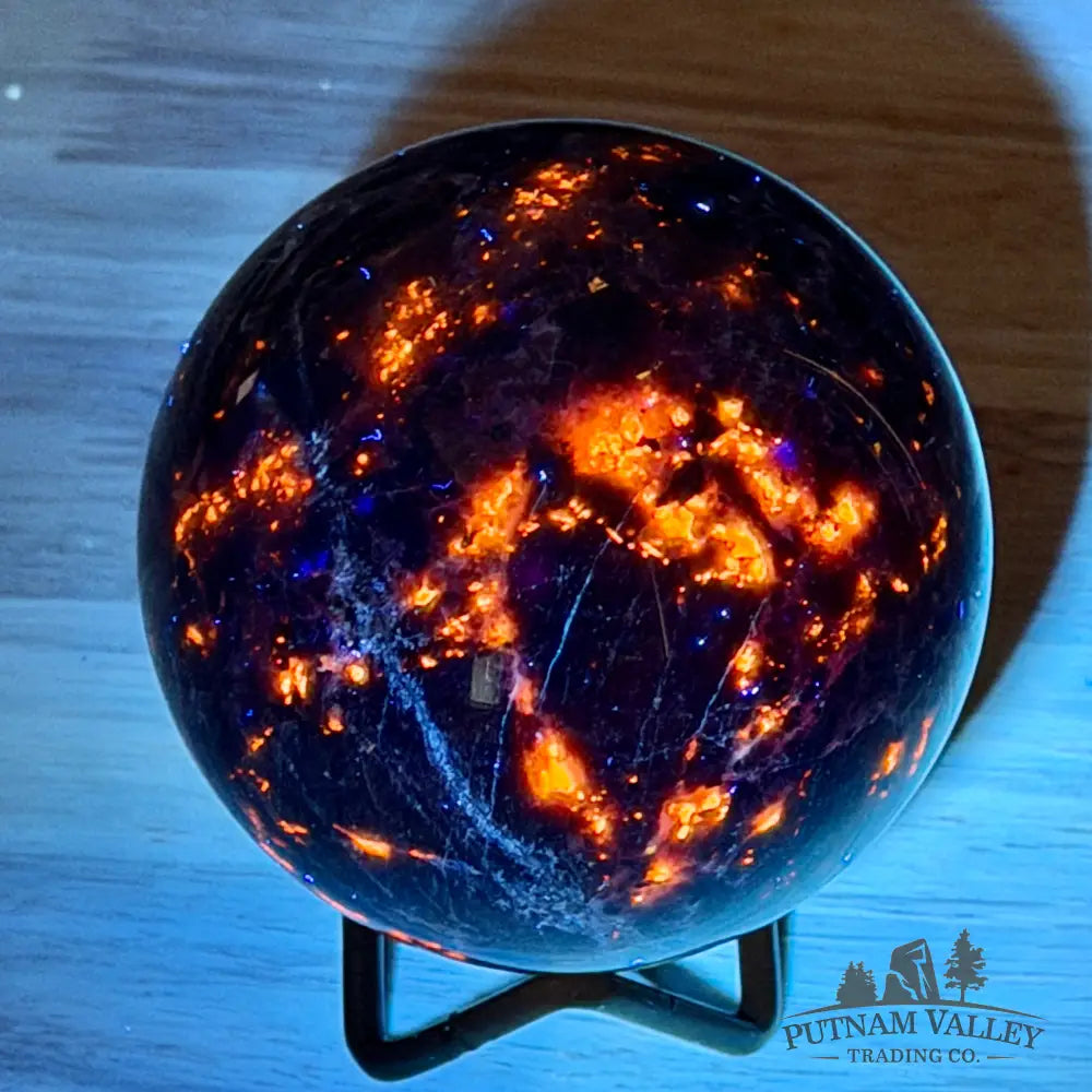 Rare Yooperlite + Hematite Sphere 3.1’’ - Sphere