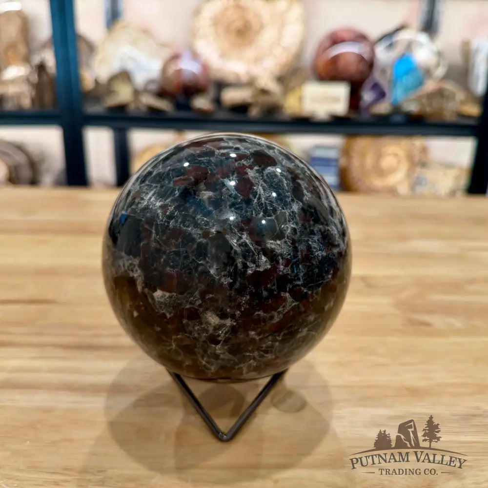 Rare Yooperlite + Hematite Sphere 4.63’’ - Sphere