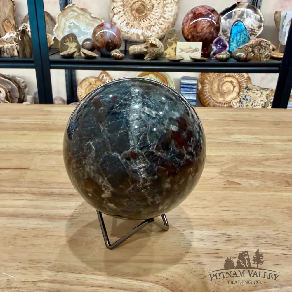 Rare Yooperlite + Hematite Sphere 4.63’’ - Sphere