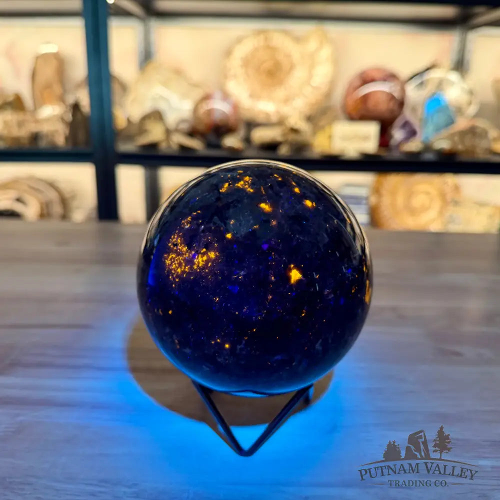 Rare Yooperlite + Hematite Sphere 4.63’’ - Sphere