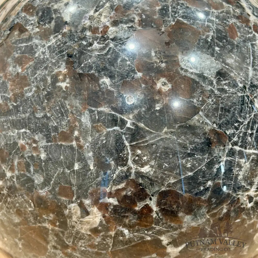 Rare Yooperlite + Hematite Sphere 6.99’’, UV Reactive Glow - Sphere