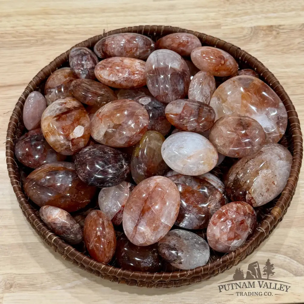 Red Fire Quartz Polished Stones (1 lb) - Tumbled Stone