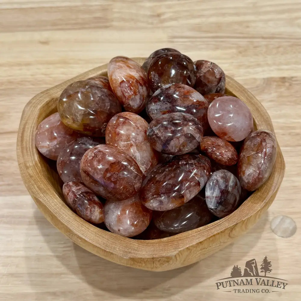 Red Fire Quartz Polished Stones (1 lb) - Tumbled Stone