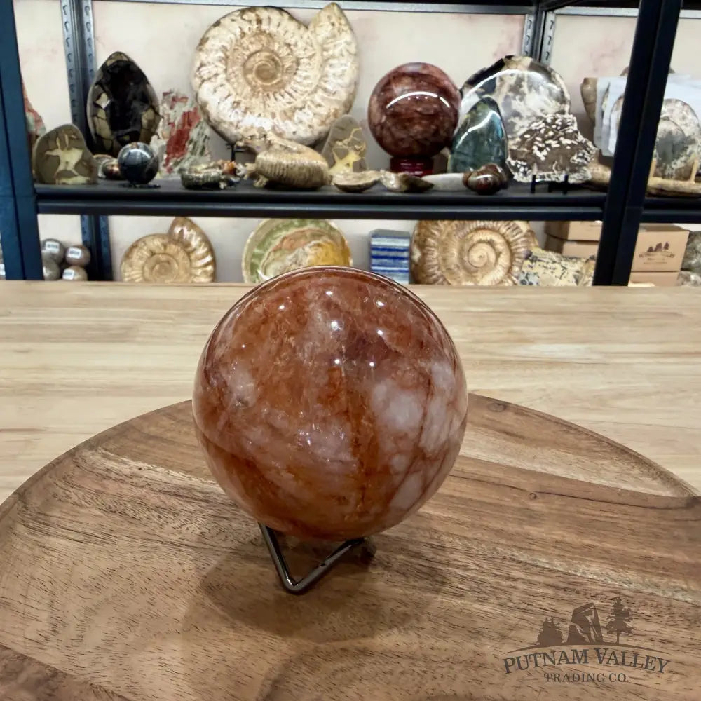 Red Fire Quartz Sphere 3.48’’ - Sphere