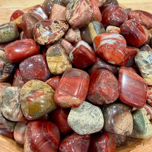 Red Rainbow Jasper Tumbles (½ lb) | South Africa - Tumbled Stone