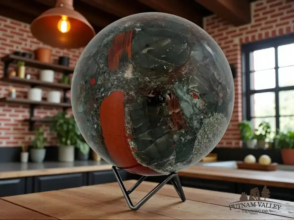 Reserve African Bloodstone Sphere 5.8" - Putnam Valley Trading Co.