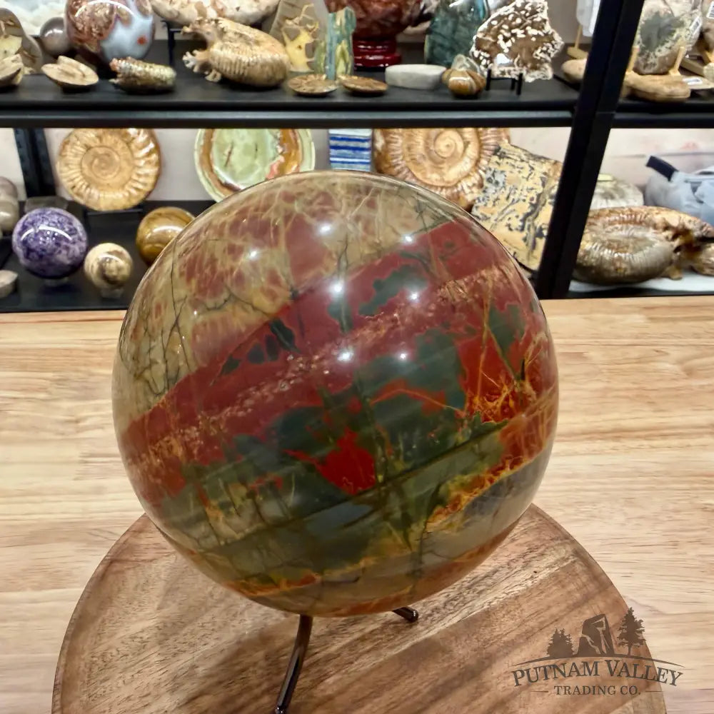 Reserve Cherry Creek Jasper Sphere 6.15’’ | Red Creek Jasper - Sphere