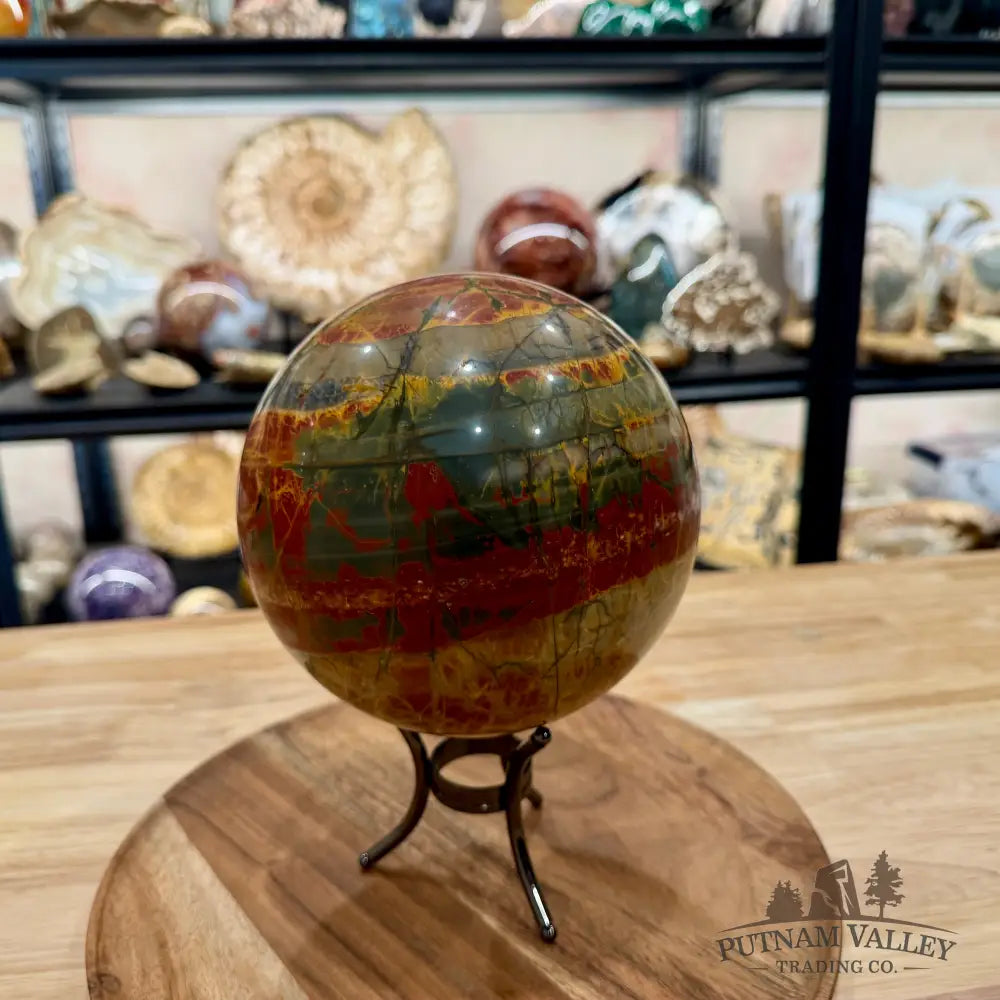 Reserve Cherry Creek Jasper Sphere 6.15’’ | Red Creek Jasper - Sphere