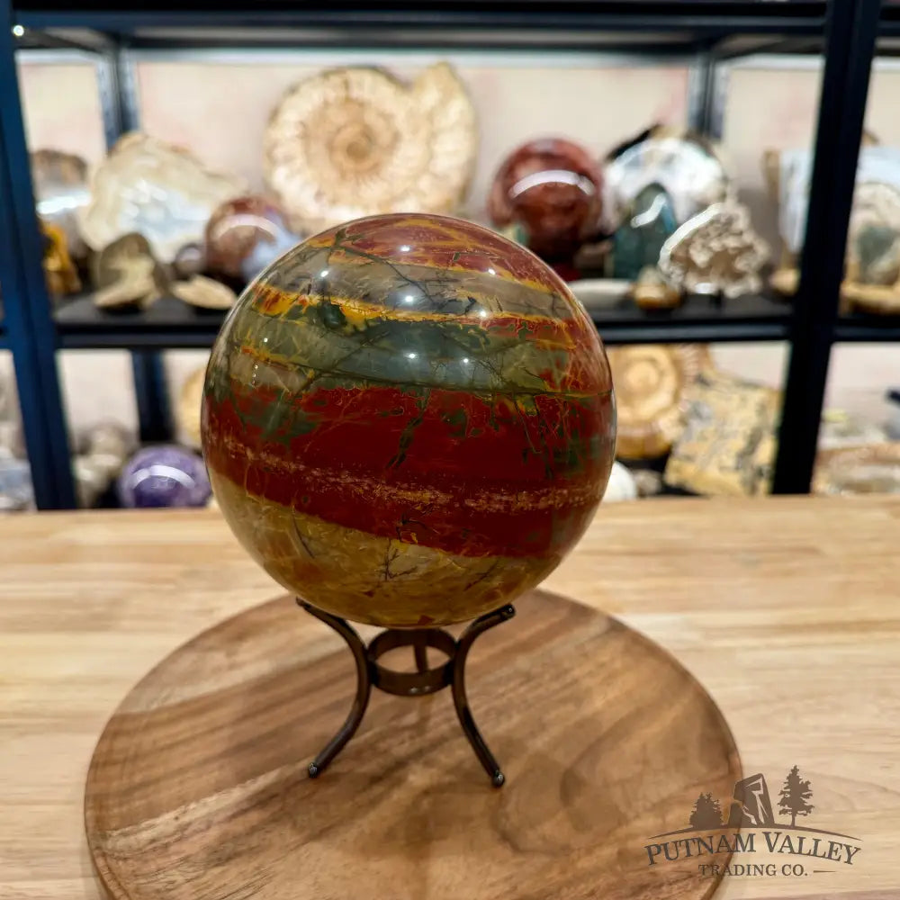 Reserve Cherry Creek Jasper Sphere 6.15’’ | Red Creek Jasper - Sphere