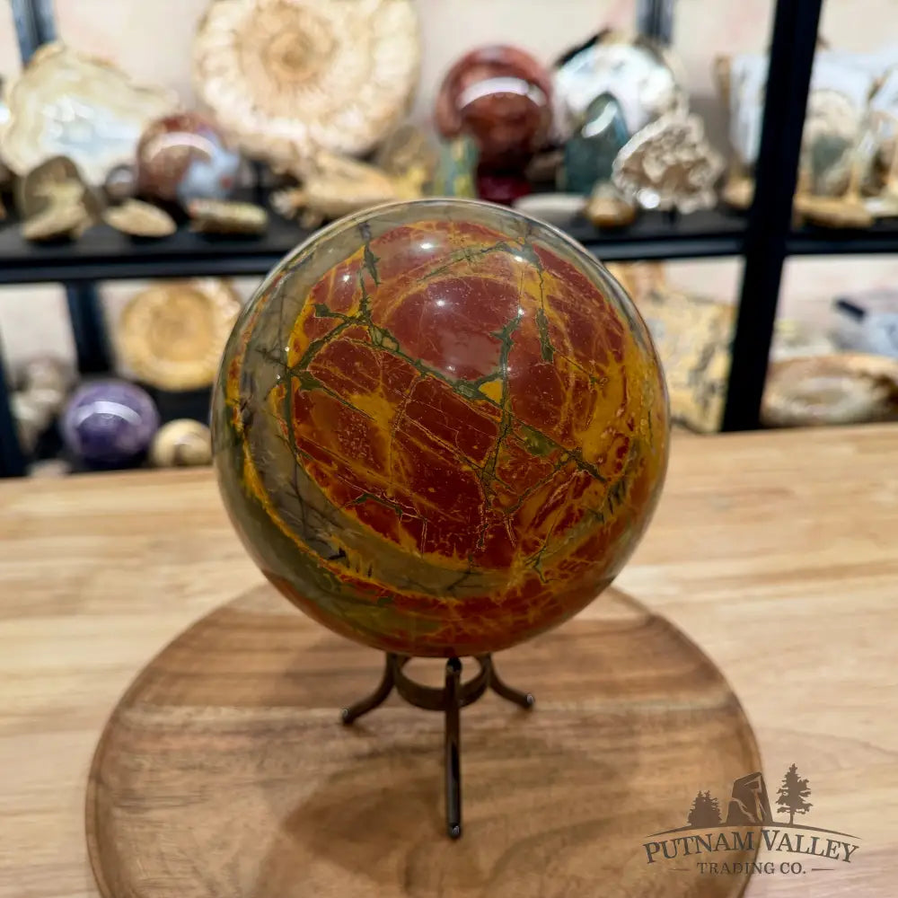 Reserve Cherry Creek Jasper Sphere 6.15’’ | Red Creek Jasper - Sphere