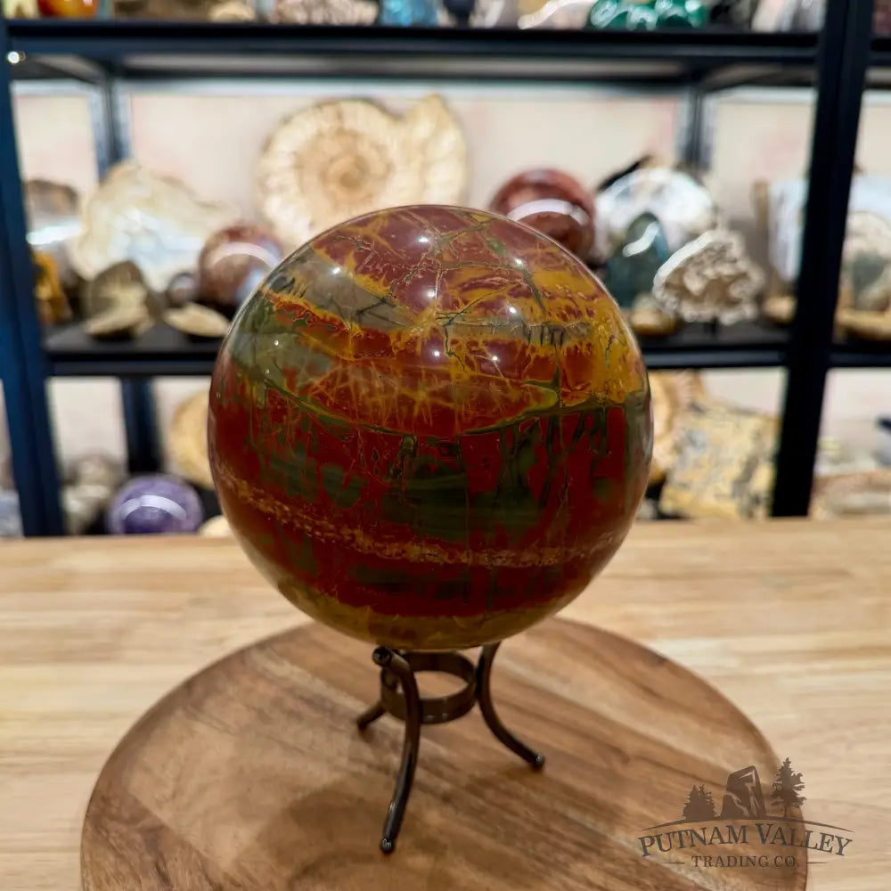 Reserve Cherry Creek Jasper Sphere 6.15’’ | Red Creek Jasper - Sphere