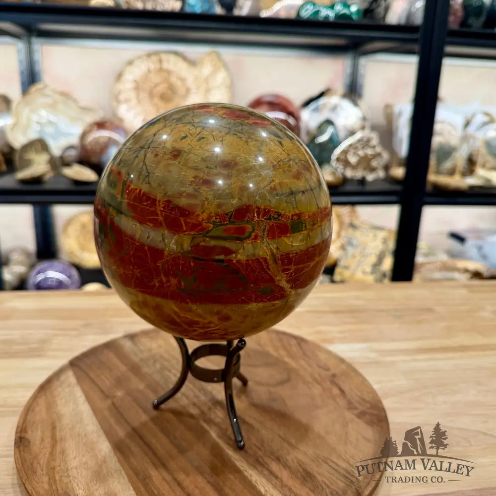 Reserve Cherry Creek Jasper Sphere 6.31’’ | Red Creek Jasper - Sphere