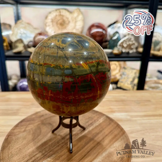 Reserve Cherry Creek Jasper Sphere 6.31’’ | Red Creek Jasper - Sphere