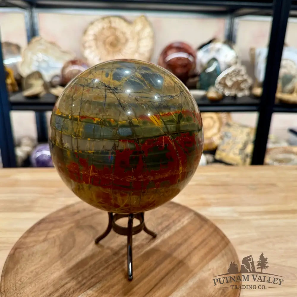 Reserve Cherry Creek Jasper Sphere 6.31’’ | Red Creek Jasper - Sphere