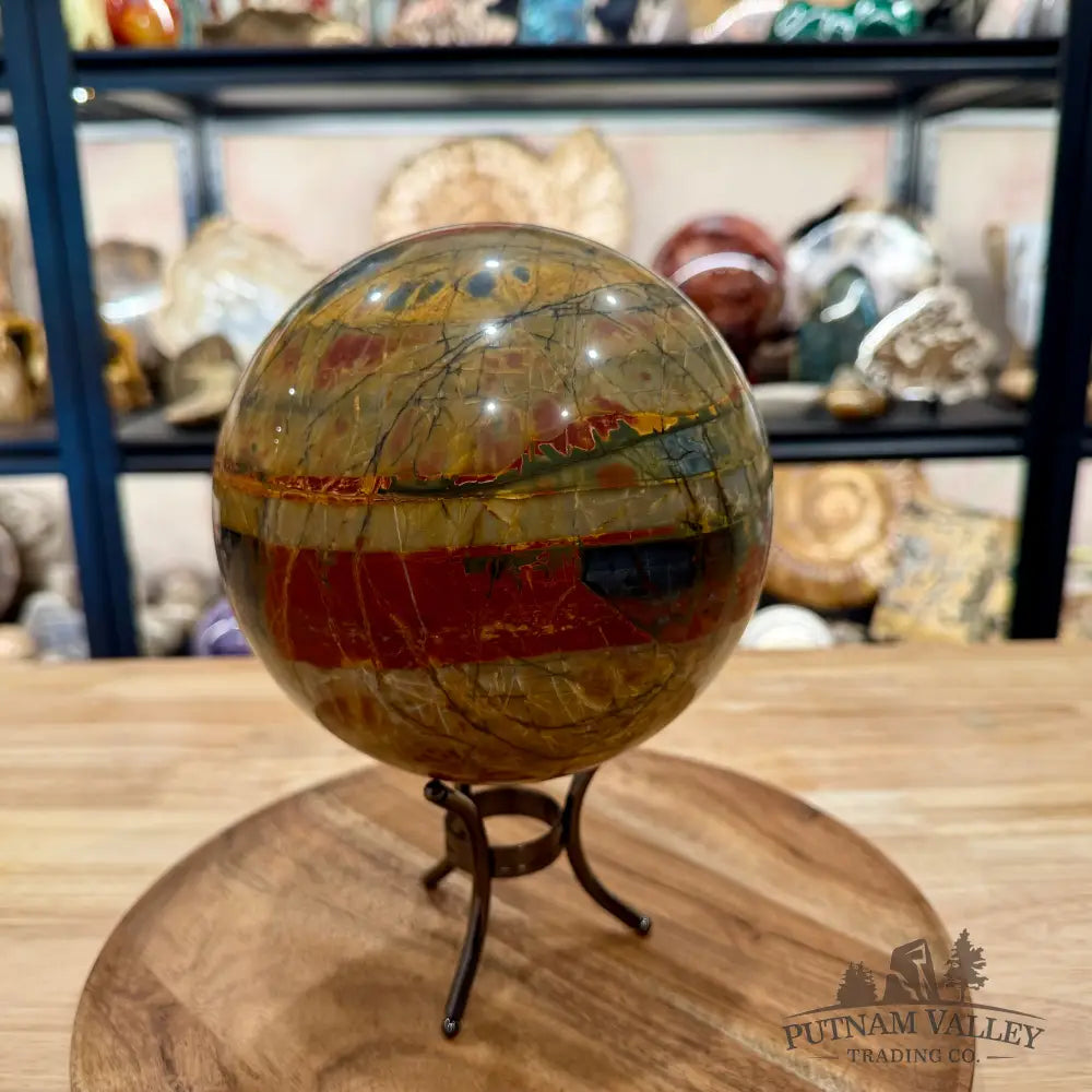Reserve Cherry Creek Jasper Sphere 6.31’’ | Red Creek Jasper - Sphere