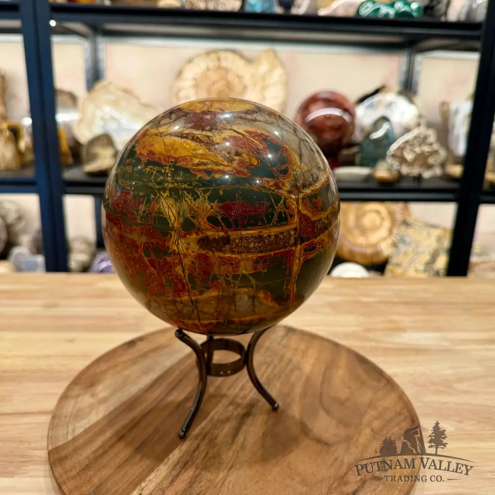 Reserve Cherry Creek Jasper Sphere 6.37’’ - Sphere