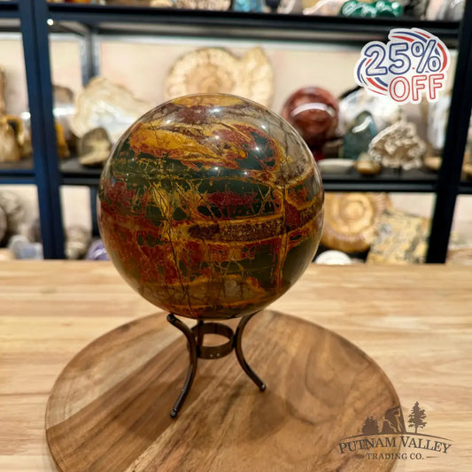 Reserve Cherry Creek Jasper Sphere 6.37’’ - Sphere