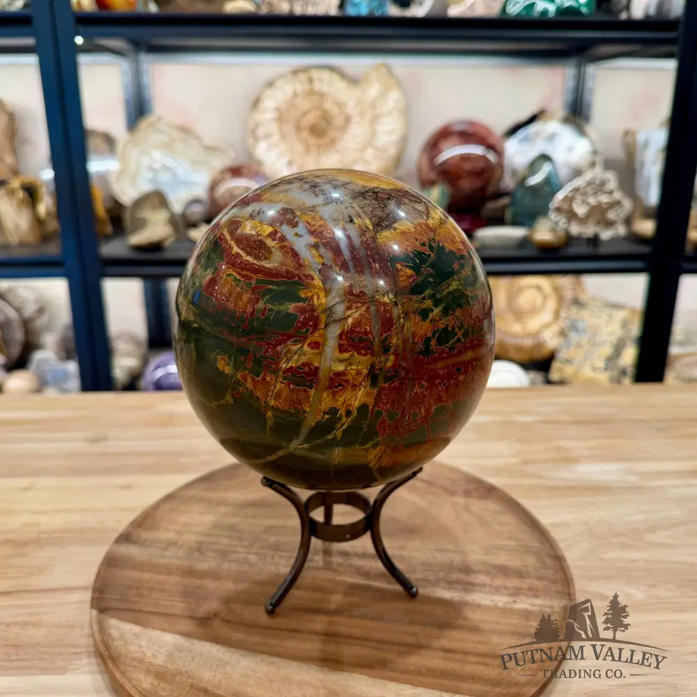Reserve Cherry Creek Jasper Sphere 6.37’’ - Sphere