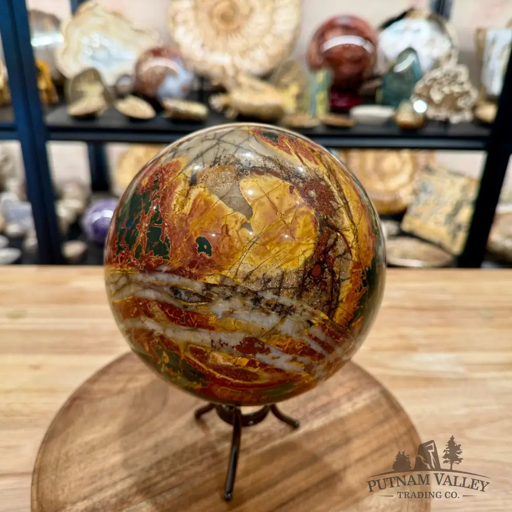 Reserve Cherry Creek Jasper Sphere 6.37’’ - Sphere