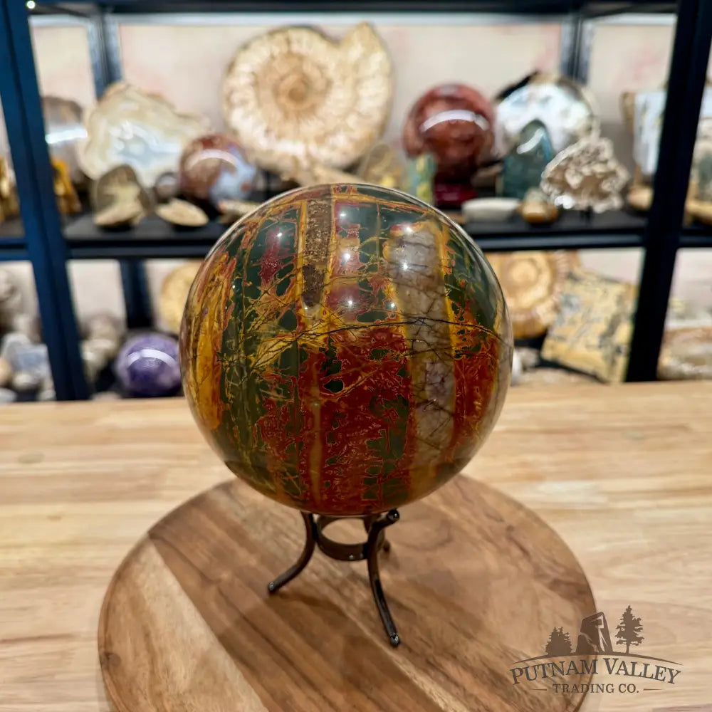 Reserve Cherry Creek Jasper Sphere 6.37’’ - Sphere