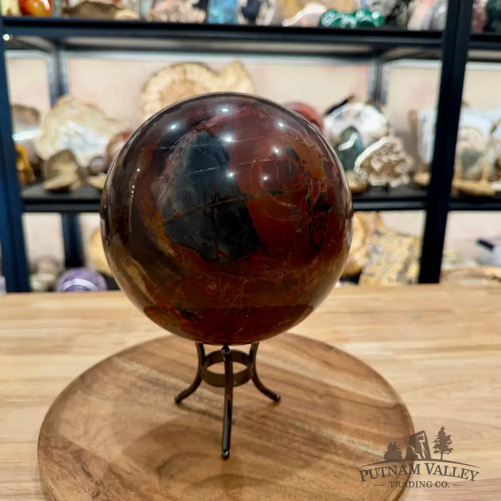Reserve Cherry Creek Jasper Sphere 6.57’’ | Red Creek Jasper - Sphere