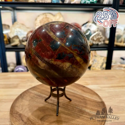 Reserve Cherry Creek Jasper Sphere 6.57’’ | Red Creek Jasper - Sphere