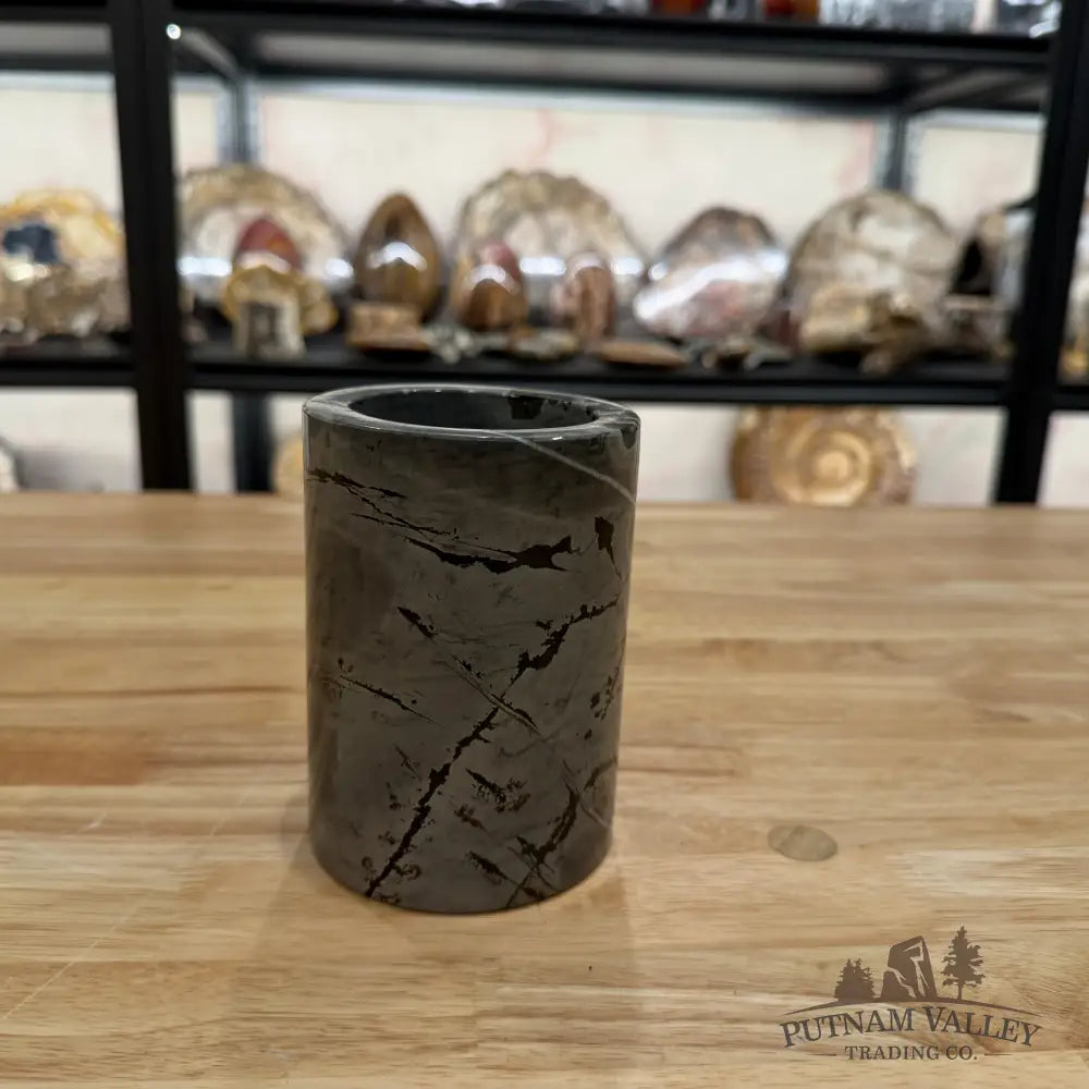 Reserve Chinese Painting Stone Pen Holder Vase