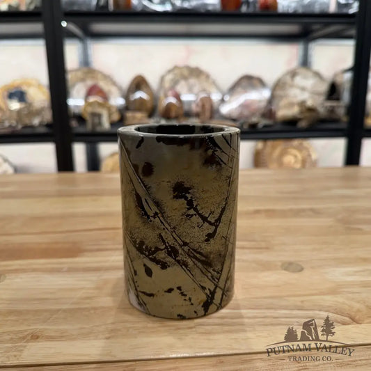 Reserve Chinese Painting Stone Pen Holder Vase